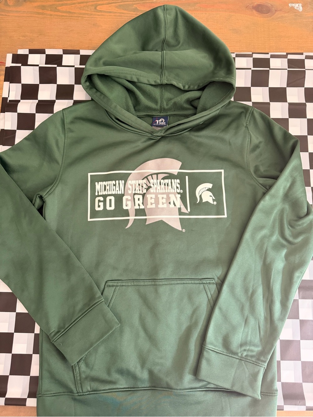 Michigan State Spartan Green Pullover Hooded Sweatshirt
